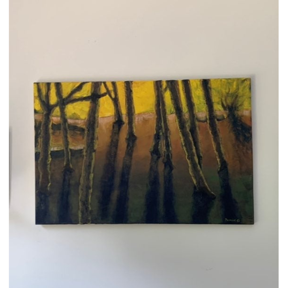 Original Painting of Sun and Trees